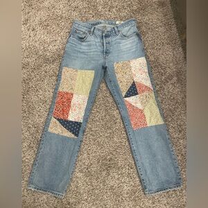 Levi’s 501 Jeans  Patchwork Womens